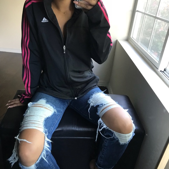 adidas Jackets & Blazers - Black and pink adidas jacket